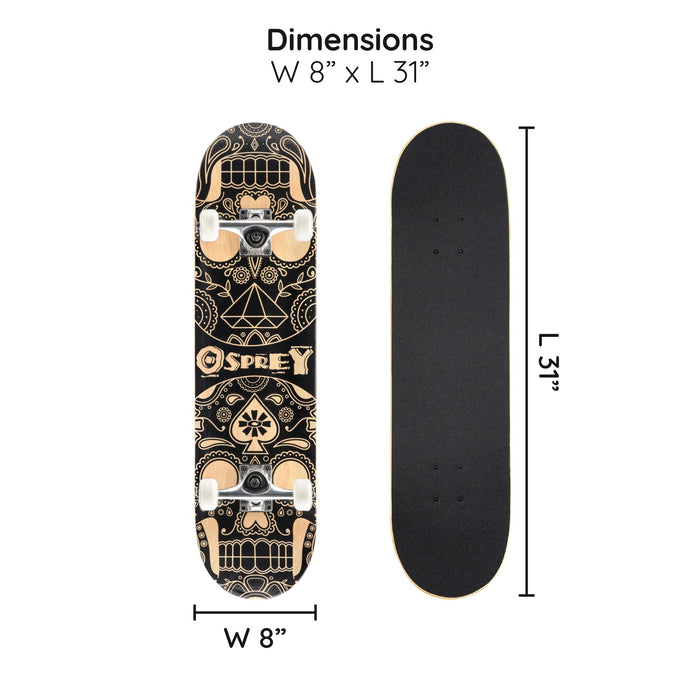 Osprey Absolute Double Kick Trick Skateboard, 78,7 x 20,3 cm klon