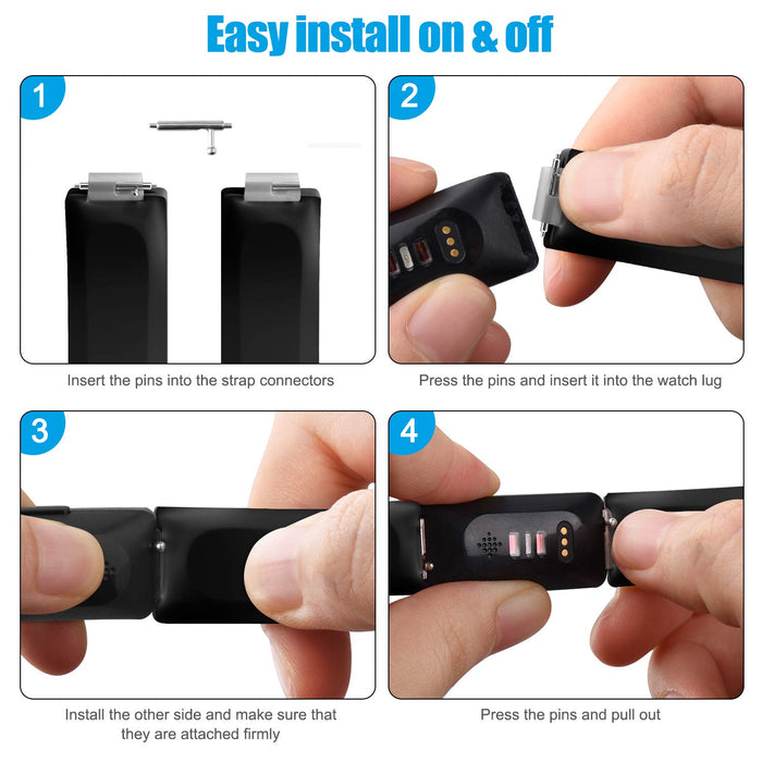 Wanme Kompatybilny z paskiem Fitbit Inspire i paskiem Fitbit Inspire HR, wodoodporny, miękki sportowy pasek, zamienne paski do Fitbit Inspire/Inspire HR Fitness (bez trackera)