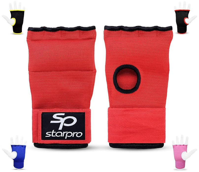 Starpro Eva Wyściełana wewnętrzna osłona rękawic | Elastyczny pokrowiec bawełniany | Czarny | Ochrona pięści i kostek do boksu, sparingów, kickboxingu muay thai, siłowni sztuk walki MMA i treningu walki