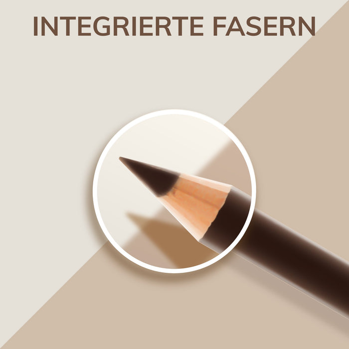 Manhattan Brow'Tastic kredka do brwi – ciemnobrązowy ołówek do brwi z włóknami wypełniającymi dla gęstych i zdefiniowanych brwi – kolor Dark 003 – 1 x 1,1 g