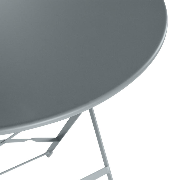 Metalowy zestaw mebli balkonowych szary 2 krzesła stolik ogród taras Fiori