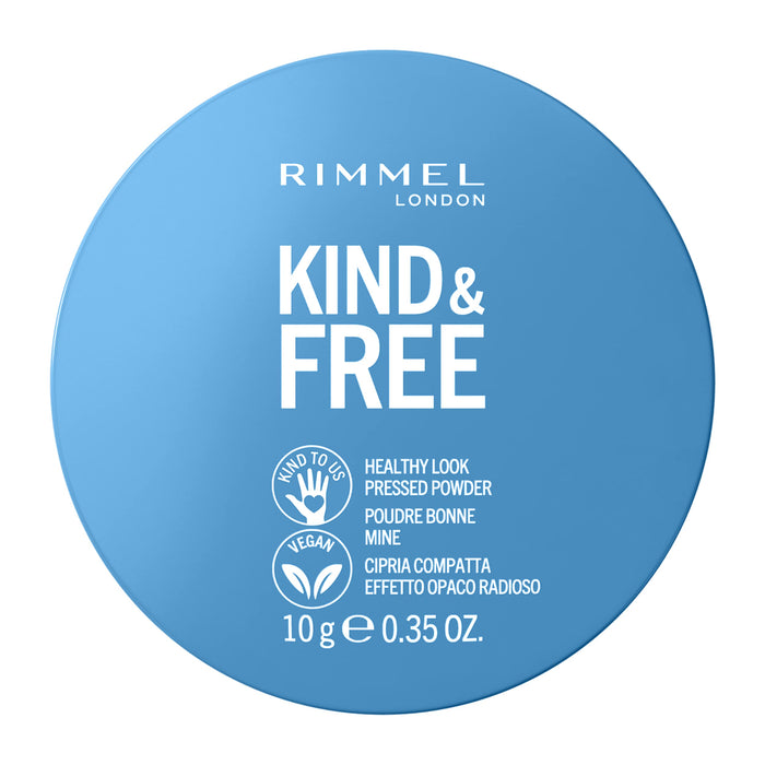 Rimmel KIND&FREE - wegański puder prasowany nr 10 Transparentny, 10g
