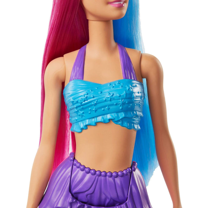 Barbie, Dreamtopia Lalka Syrenka (30 Cm) Z Różowo-Niebieskimi Włosami GJK08