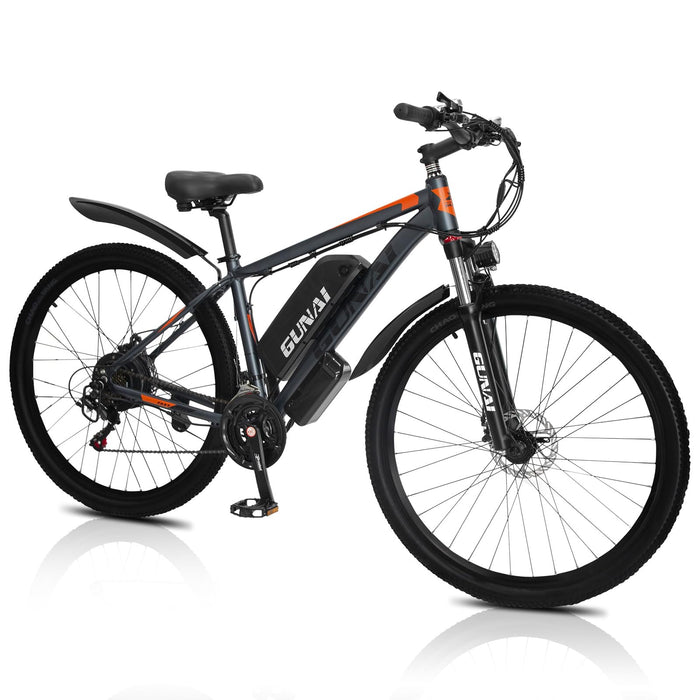 Rower elektryczny, GUNAI Rower Elektryczny Męski 29" 48V 15Ah Profesjonalny Electric Bike 21 Biegów Ebike