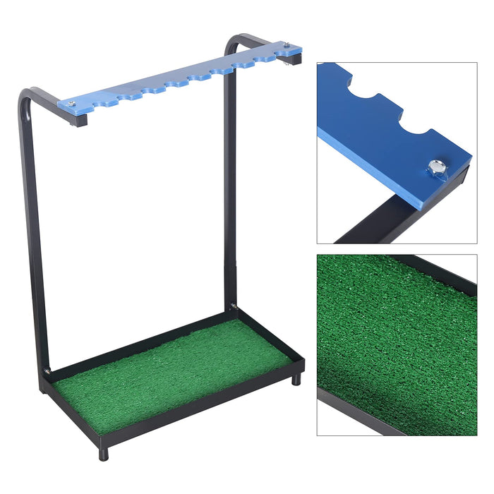 Regał magazynowy na kije golfowe, 9 otworów, organizer na kije golfowe, stojak na regały, 27,56 x 10,83 x 40 cm, stojak na kije golfowe, stojak z metalu, do użytku na zewnątrz i wewnątrz