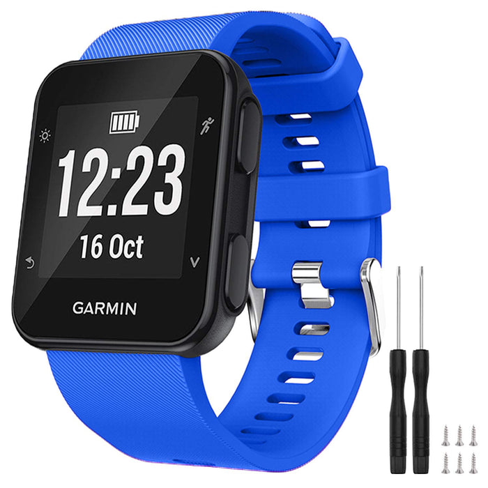 GVFM Pasek kompatybilny z Garmin Forerunner 35, miękki silikonowy zamiennik paska do zegarka Garmin Forerunner 35, pasuje na nadgarstek 130-230 mm