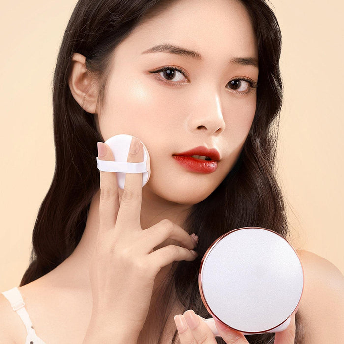 Puder prasowany do makijażu - Podkład do twarzy - Kontrola oleju Rozjaśnianie koloru skóry Pokrycie skazy Wybielanie twarzy Utrwalanie sypkiego pudru Puder prasowany Hudhowks