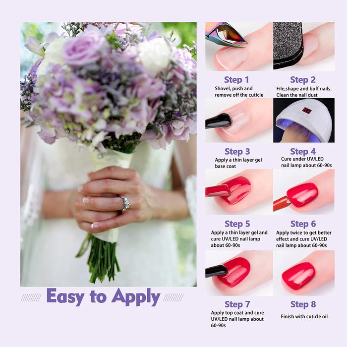 Żel do paznokci UV lakier do paznokci 10 ml, zestaw lakierów do paznokci, żel UV, 6 kolorów, lakier do paznokci Shellac, farba UV do stylizacji paznokci
