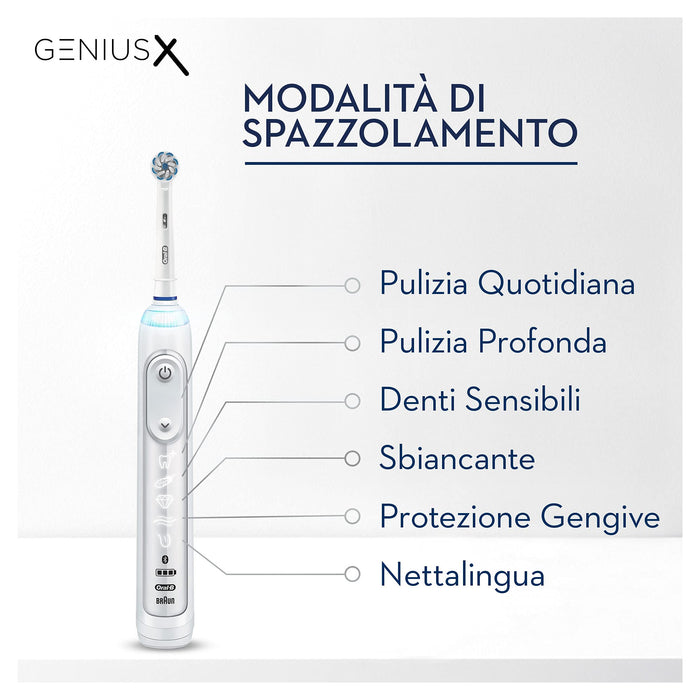 Oral-B Genius X White Szczoteczka Elektryczna, Biały, 6 programów