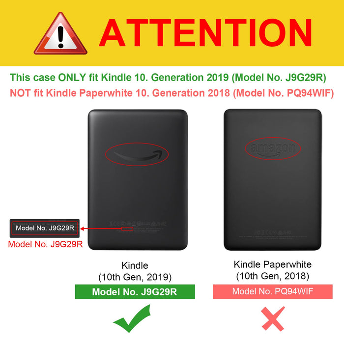 Fintie przykrywką dla Kindle Generation 10-2019 (numer modelu: J9G29R) - Najcieńszy i najlżejszy osłona ochronna z Auto usypiania/budzenia (nie nadaje się do Kindle Paperwhite), czarny