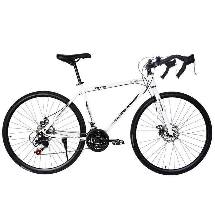 ZSMLB Rowery szosowe dla dorosłych, rowery górskie, rower szosowy dla mężczyzn i kobiet, aluminium z pełnym zawieszeniem, 21 biegów, hamulce tarczowe, 700c, miejski, rower szosowy, rower terenowy, wyścigi na świeżym powietrzu, Cy