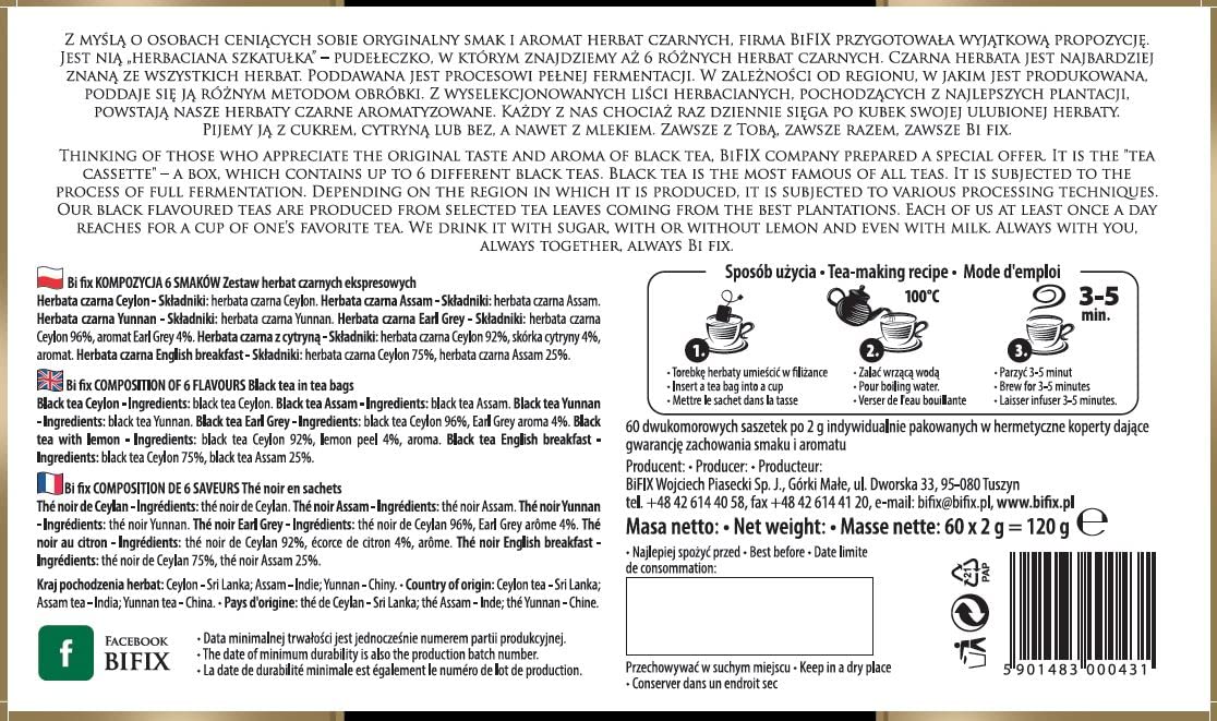 Bi fix Kompozycja 6 herbat czarnych ekspresowych