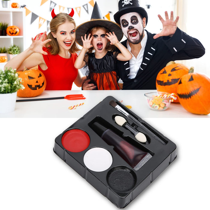Zestaw Narzędzi do Makijażu Fałszywej Krwi na Halloween - Zestaw do Makijażu z Fałszywą Krwią do Twarzy Zmywalny Malowanie Twarzy Kostium i Ubieranie Się z Efektami Specjalnymi Makijaż