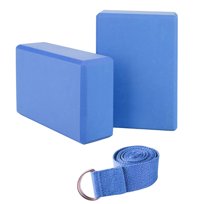 JIM'S STORE Bloki do jogi, korka, klocek do jogi, klocek do jogi, z naturalnego korka, zestaw 2 szt. z pasem do jogi 1,8 m, joga, pilates, dla początkujących i zaawansowanych