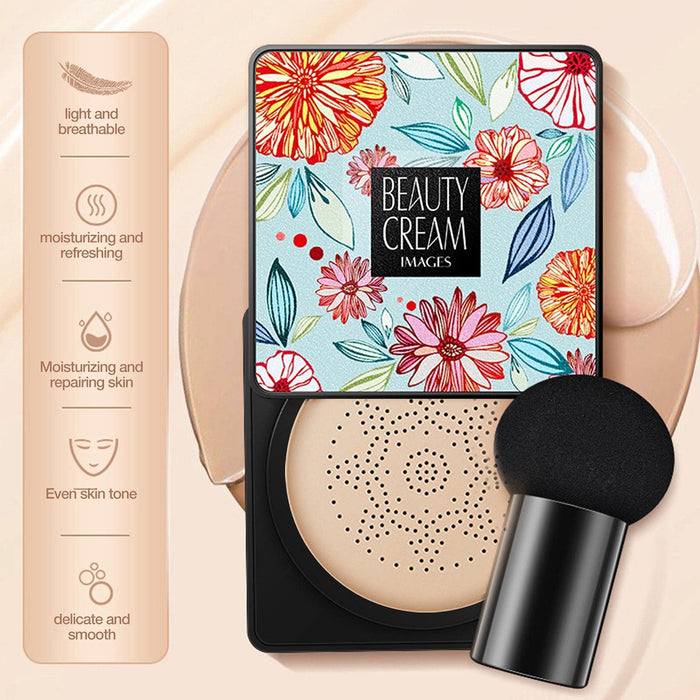 Air Cushion Foundation BB Cream | Hydrating Oil Control Concealer | Oil Control Waterproof Full Coverage BB Cream (Natural, Ivory_) B/a