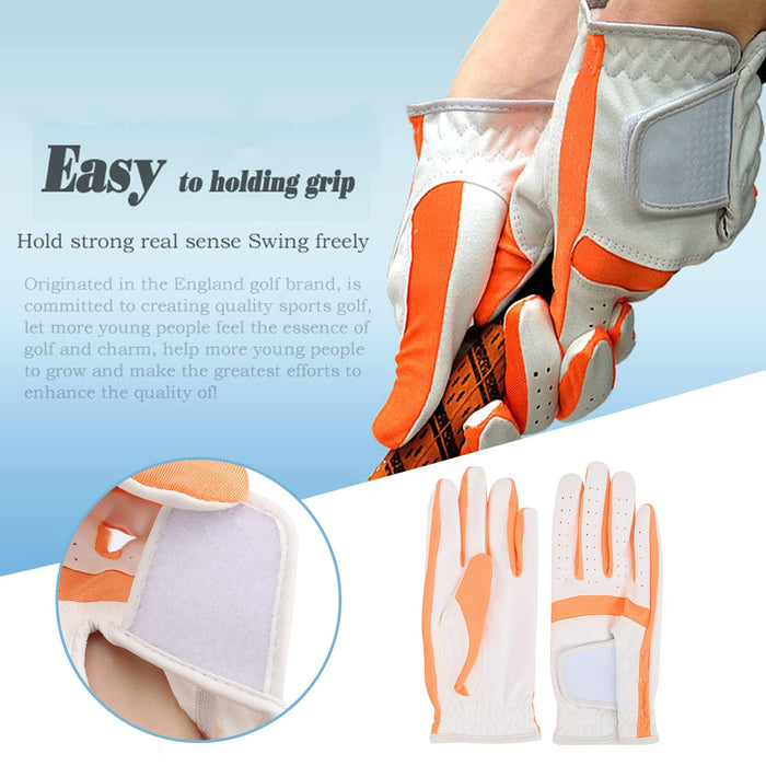 Rękawiczki Golfowe, Profesjonalne Rękawice z Tkaniny z Włókna dla Małych Dzieci Oddychające Akcesoria do Golfa