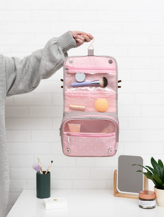 Grupo Erik MARE0141 Beauty Pusheen kosmetyczka do zawieszenia z obrotowym haczykiem, 100% wodoszczelna, idealna jako torba podróżna, torba na makijaż, torba podróżna, kosmetyczka, Kolor: Rosa