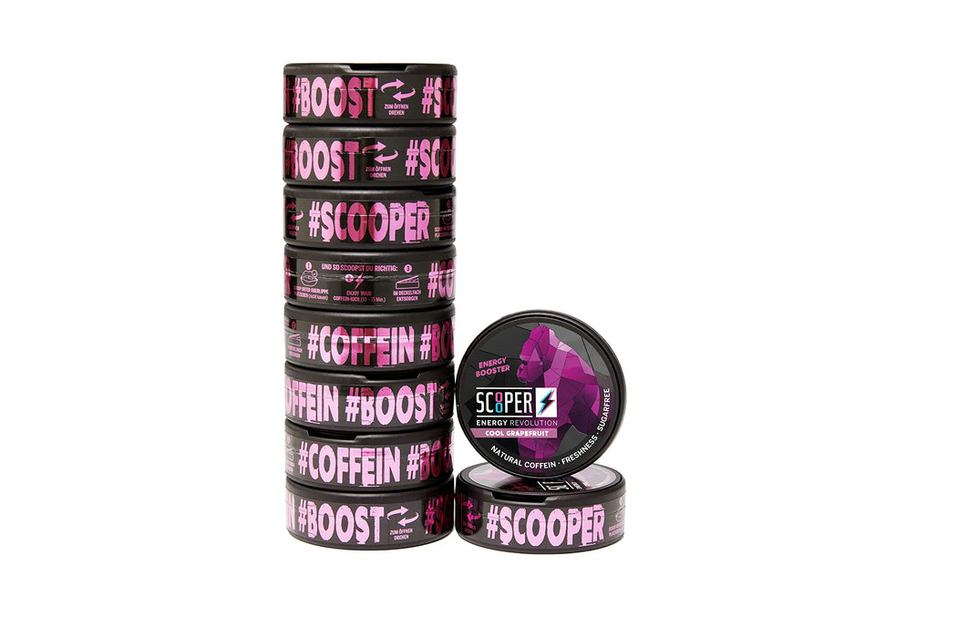 SCOOPER Energy 10 x cool grejpfrut | 10 x 7,2 g