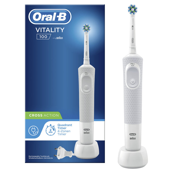 Oral-B Vitality 100 Elektryczna Szczoteczka do Zębów, Biały