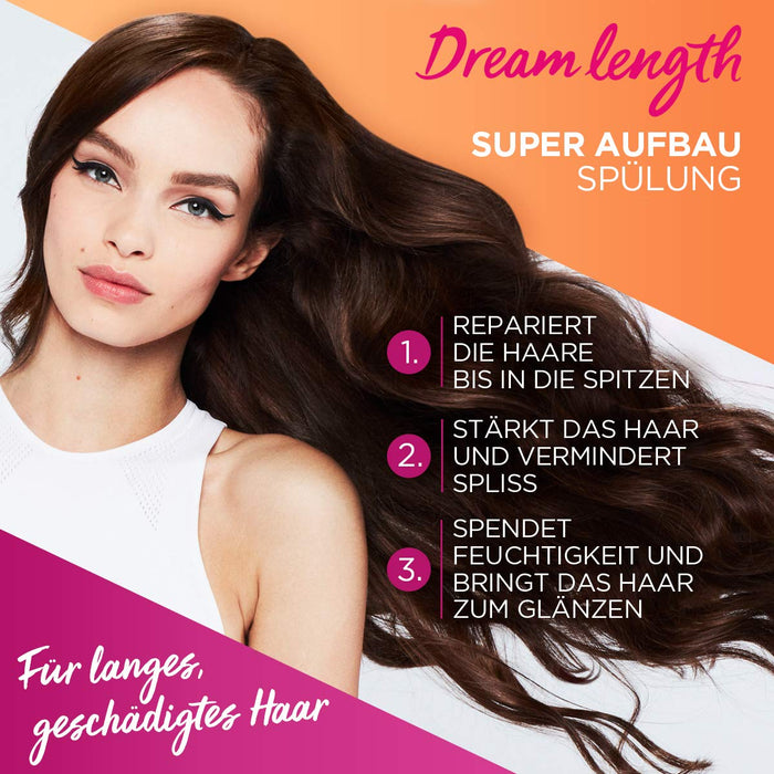 L'Oréal Paris Elvital odżywka przeciw rozdwajaniu się, do łamliwych włosów, z olejkiem rycynowym, odżywka Dream Length Super do włosów, 1 x 250 ml