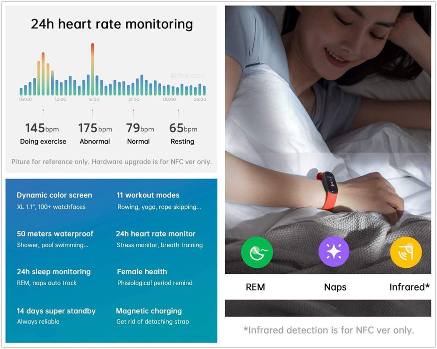 Xiaomi Mi Band 5 Activity Smart Bransoletka, monitory aktywności, czarny