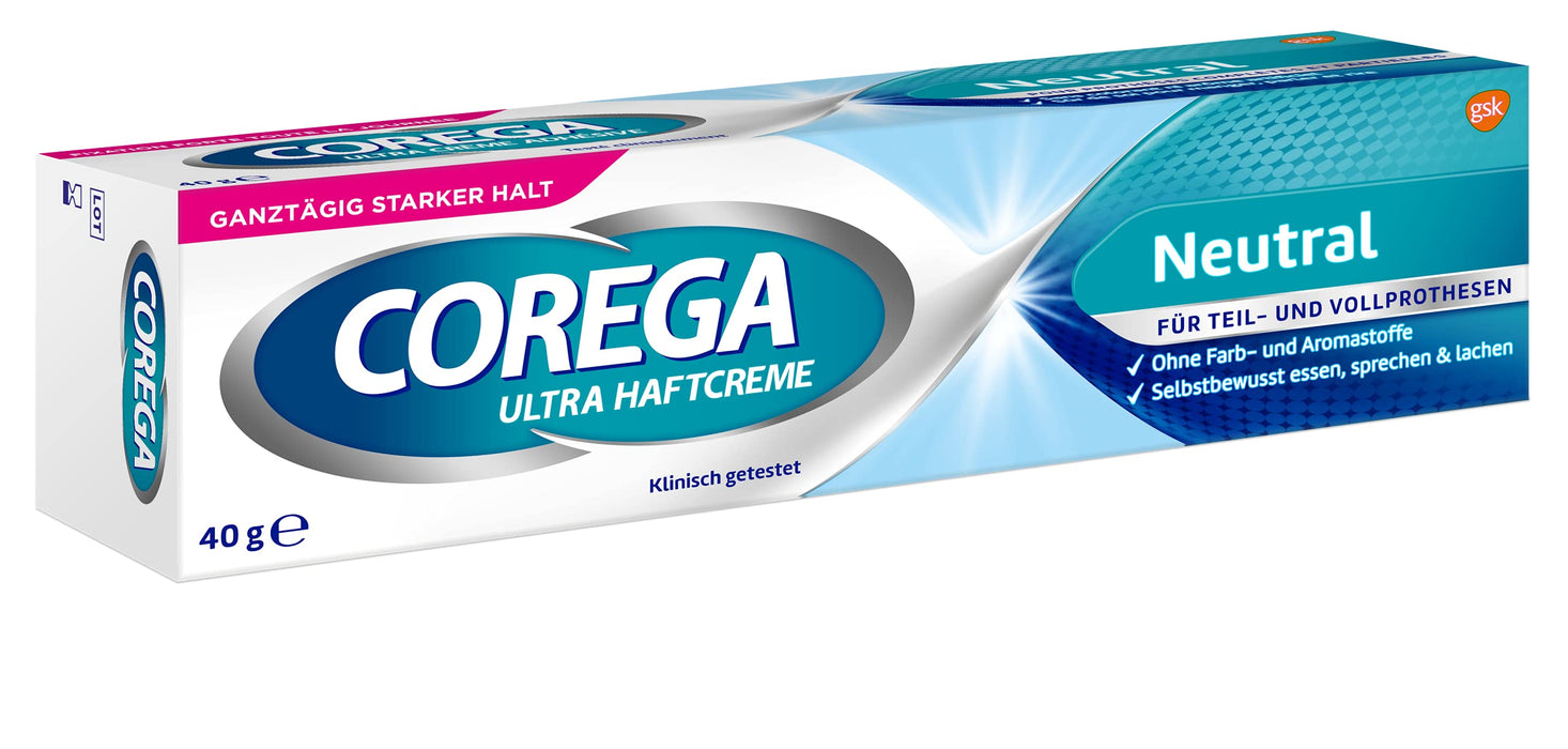 Corega ‎60000000118679 Krem Przylegający do Zębów, 40 g, Biały