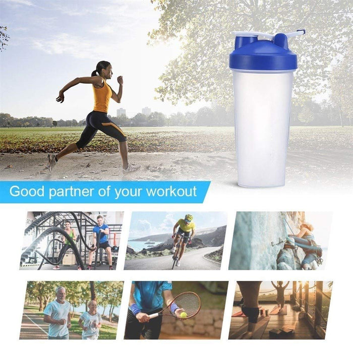 Shaker Bottle fitness sportowy mikser białkowy 605 ml szczelna butelka sportowa smoothie butelki suplementy shaker butelka (kolor: niebieski)