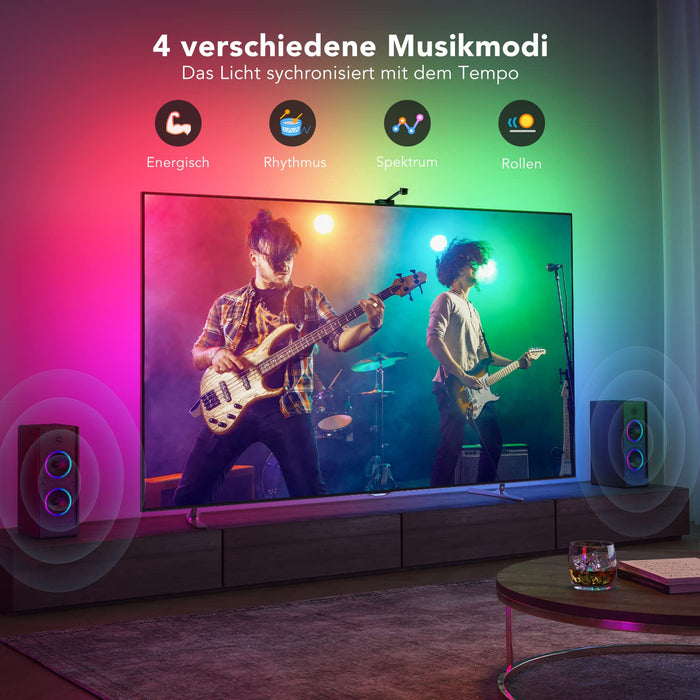 Govee DreamView T1 Podświetlenie telewizora WiFi LED z kamerą, pasek LED RGBIC, do telewizorów 55-65 cali i komputerów, sterowanie za pomocą aplikacji, kompatybilne z Alexa i Google Assistant, do telewizorów i komputerów