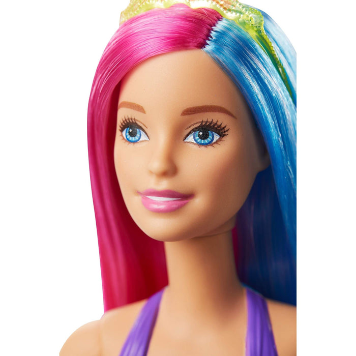 Barbie, Dreamtopia Lalka Syrenka (30 Cm) Z Różowo-Niebieskimi Włosami GJK08