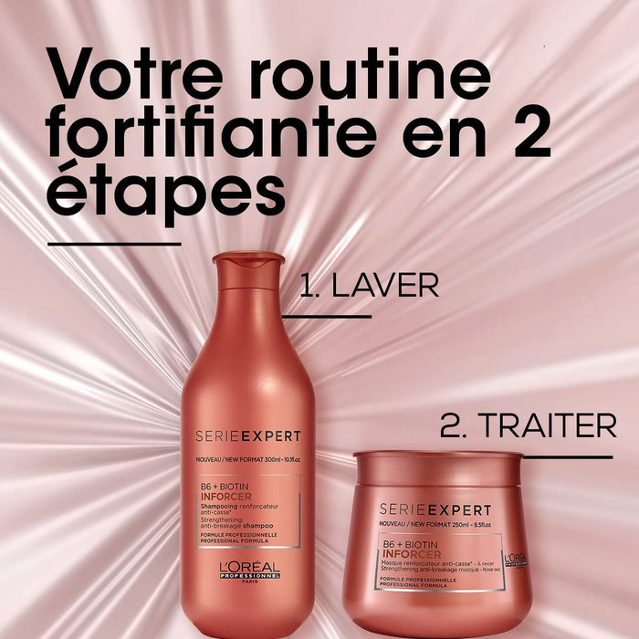 L'Oréal Professionnel Paris Serie Expert Inforcer maska przeciwłamliwa włosy, intensywna kuracja do włosów z biotyną, do zniszczonych włosów, zapobiega uszkodzeniom włosów, 250 ml
