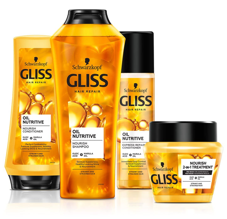 Schwarzkopf Gliss Oil Nutritive odżywczy szampon do włosów przesuszonych i nadwyrężonych 400ml