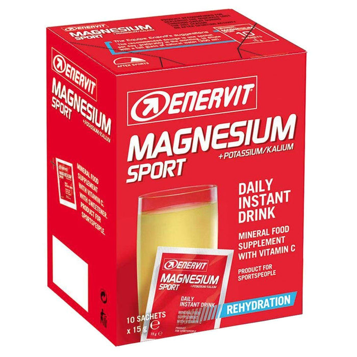ENERVIT SPORT magnez + suplement potasu | napój magnezowy w proszku | suplement diety elektrolitty dla sportowców | rozpuszczanie w wodzie | 1 woreczek dziennie | 10 x 15 g