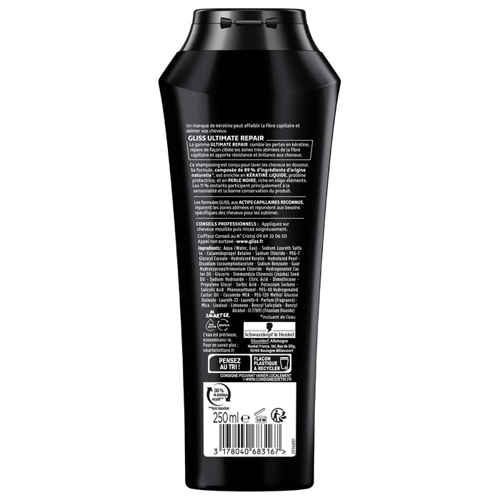 Schwarzkopf 2 x szampon Gliss Ultimate Repair – 250 ml