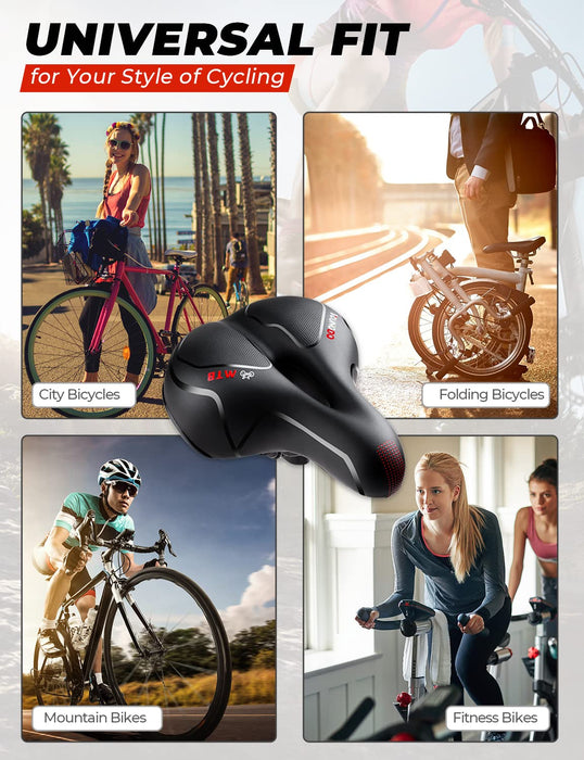 Youngdo siodełko rowerowe, wygodne miękkie szerokie siodełko żelowe do roweru szosowego, oddychające siodełko do roweru górskiego, roweru składanego, roweru szosowego, roweru spinningowego, rowerów treningowych