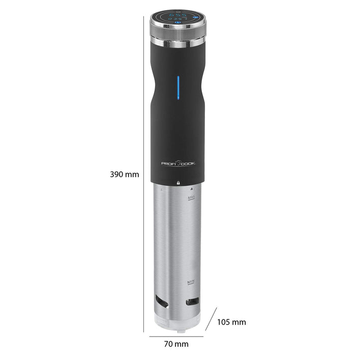 Proficook PC-SV 1126 Urządzenia Do Gotowania Próżniowego, Stal Nierdzewna, 800 W, Czarny/Stalowy