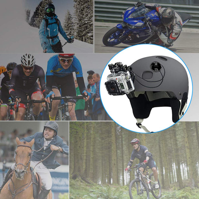 woleyi uchwyt na kask motocyklowy do Gopro, 360 stopni obrotowy przedłużający ramię, zakrzywiony uchwyt na podbródek do gopro Hero (2018), Fusion, Hero 9, 8, 7, 6, 5, 4, 3+, 3, SJCAM SJ6000 i innych kamer akcji