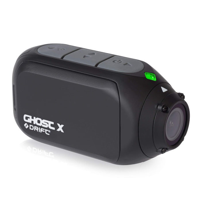 Drift Ghost X kamera sportowa – bateria do 8 godzin, HD 1080 p, soczewka obrotowa, tryb kamery rozdzielczej, etykietowanie wideo, WiFi, opcjonalny mikrofon zewnętrzny, elegancki kształt