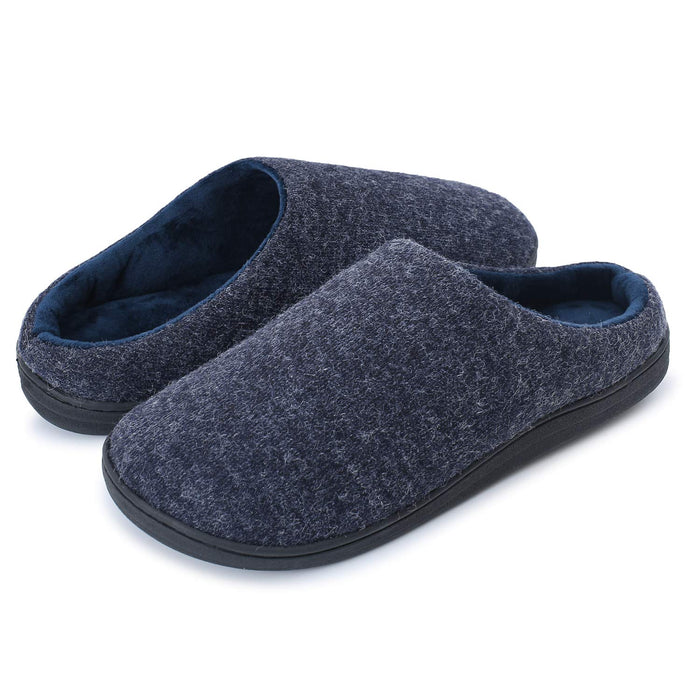 LeKuni kapcie damskie, męskie, z pianki z pamięcią kształtu (Memory Foam), kapcie filcowe, pluszowe, wodoodporne, granatowy - granatowy - 42/43 EU Weit