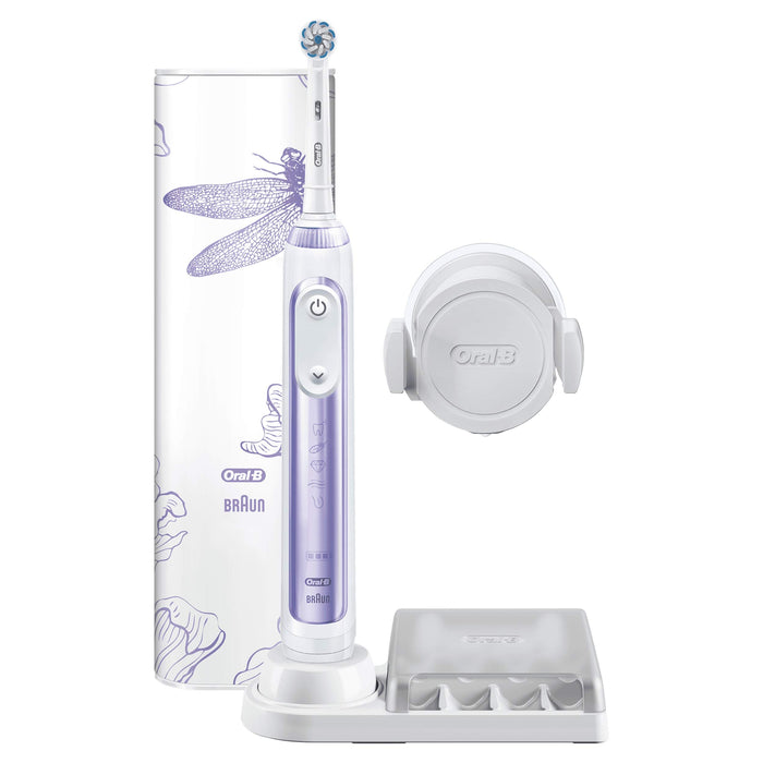 Oral-B Genius Special Edition Szczoteczka Elektryczna, Specjalna Edycja, Rączka Szczoteczki Wykorzystująca Sztuczną Inteligencję, z Etui Podróżnym, Fioletowa