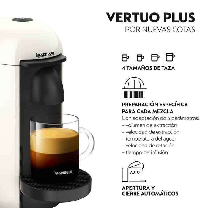 Nespresso XN9031 Vertuo Plus Ekspres do Kawy, 1260 W, 1 L, Biały/Czarny
