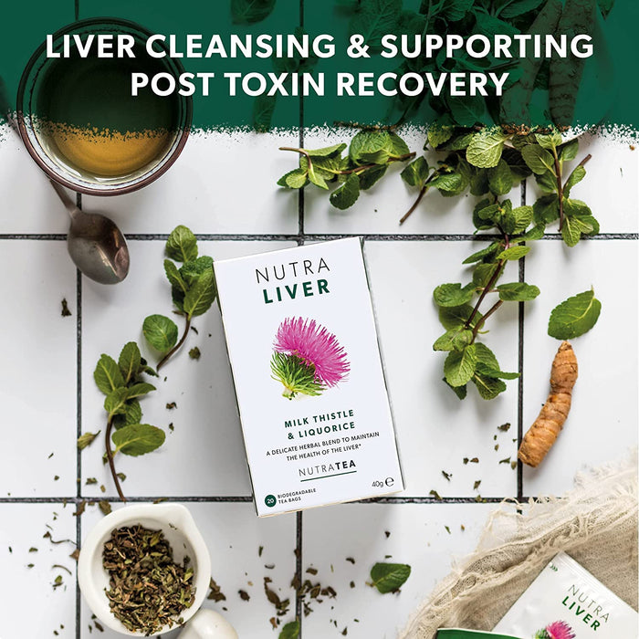 NutraLiver Herbata z wątroby | Herbata odtruwania wątroby | Herbata koca – wspomaga regenerację wątroby – 20 opakowań herbaty – od Nutra Tea – herbata ziołowa