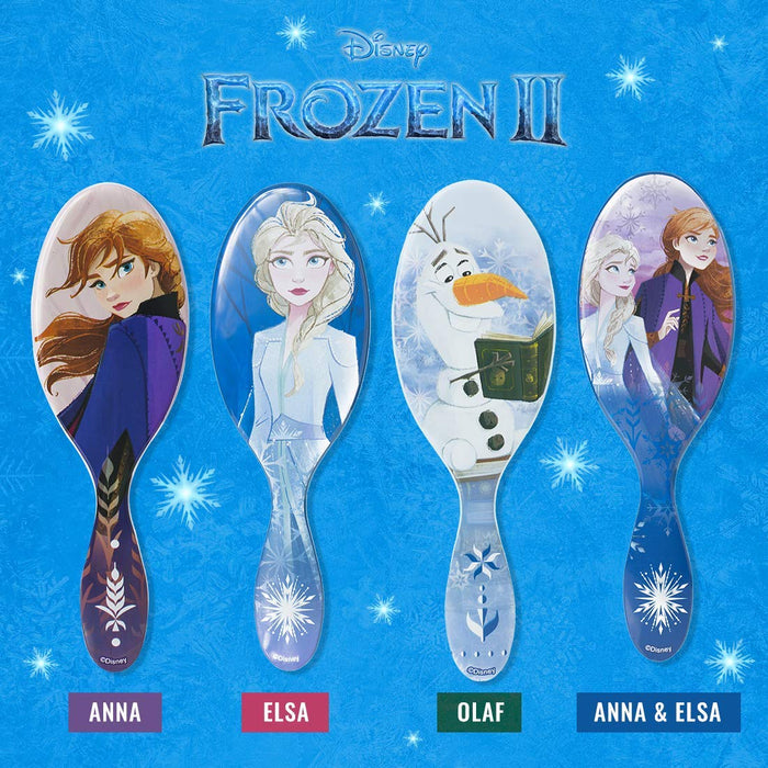 Elsa szczotka do czyszczenia na mokro oryginalna detangler, mocne i zdrowe włosy | delikatnie rozluźnia się bardzo miękkie włosie | Shine Enhancer | kolekcja Disney Frozen 2 - Elsa