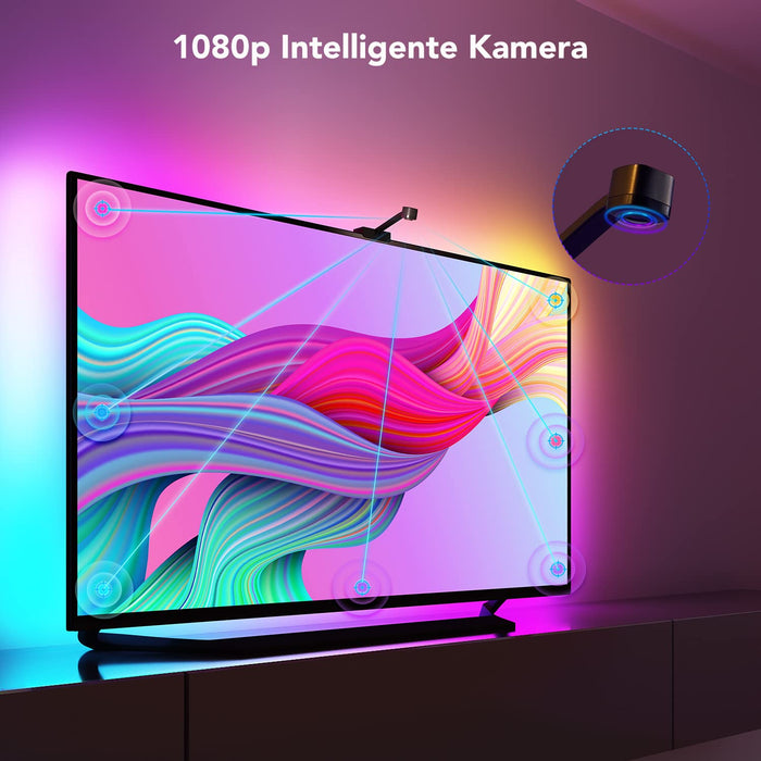 Govee DreamView T1 Podświetlenie telewizora WiFi LED z kamerą, pasek LED RGBIC, do telewizorów 55-65 cali i komputerów, sterowanie za pomocą aplikacji, kompatybilne z Alexa i Google Assistant, do telewizorów i komputerów