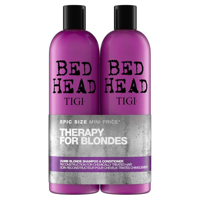 Tigi Bed Head Dumb Blonde, Szampon i Odżywka do Włosów Blond, 2 x 750 ml