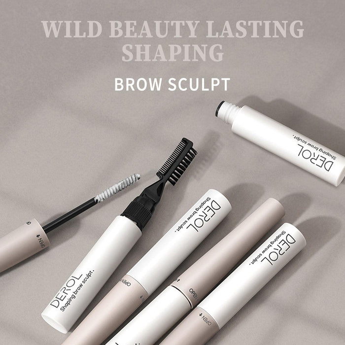 Krem do stylizacji brwi z podwójną końcówką,Mleczny żel do brwi - Podwójnie zakończony trwały balsam do makijażu brwi, wodoodporny i odporny na pot, naturalny stylizacja brwi Beauty Eyebrow Dewu