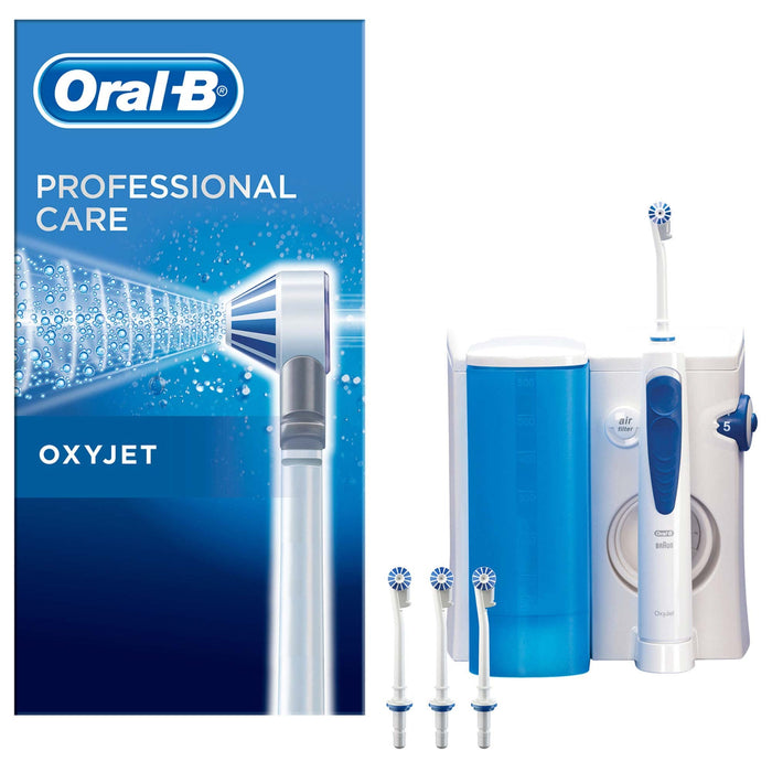 Oral-B Professional Care OxyJet Irygator, Przełącznik dyszy Jet Switch do 2 Rodzajów Strumieni z Technologią Oxyjet, Biały