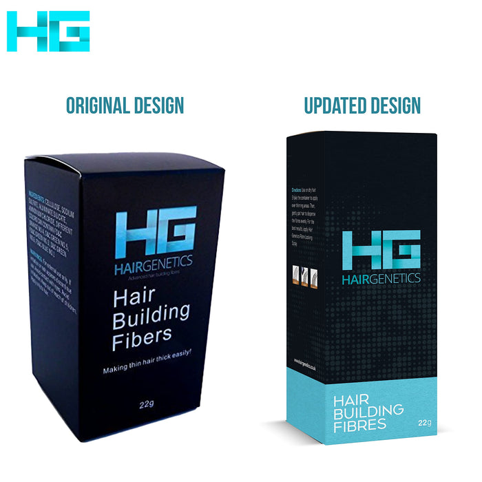 Hair Genetics® Advanced włókna keratynowe duże 22 g, naturalny gruby i strukturalny, profesjonalna jakość włókien, korektor wypadania włosów, dla mężczyzn i kobiet (ciemnobrązowy)