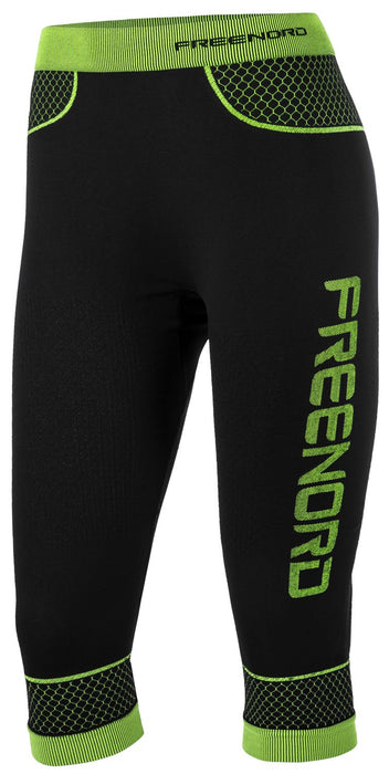 Freenord FITTECH Active damskie spodnie do biegania, termoaktywne, sportowe spodnie 3/4, do fitnessu, pilatesu, do jazdy na rowerze