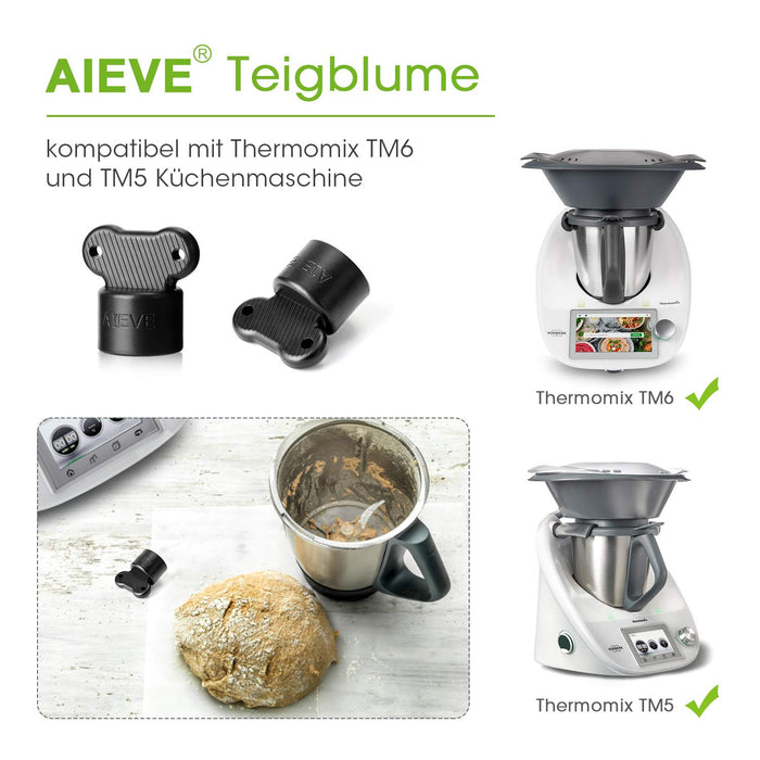 AIEVE Otwieracz do ciasta w kształcie kwiatka do obracania noży, część zamienna, kompatybilna z Thermomix TM5 TM6 akcesoria do łatwego wyjmowania ciasta z garnka do miksowania