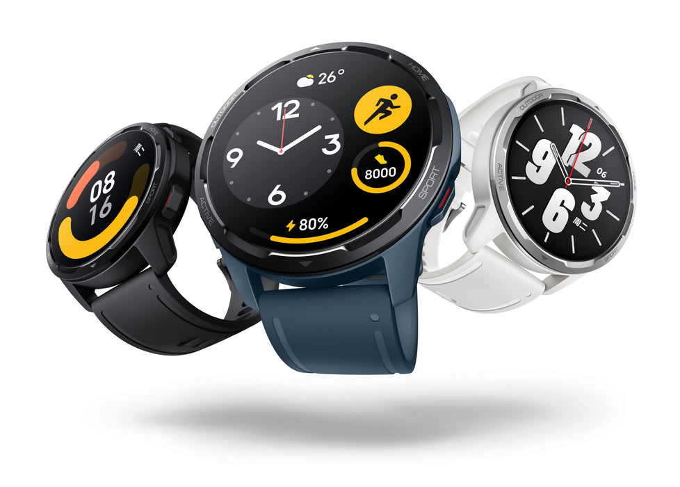 Xiaomi Watch S1 Active Ocean Blue + kabel USB-C 1 m, biały, AMOLED HD 1,43 cala, obsługuje do 19 profesjonalnych trybów treningowych, zintegrowany NFC, wodoodporność, Ocean Blue (Niebieski)